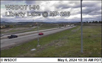 I-90 at MP 296: Liberty Lake (4) Traffic Camera