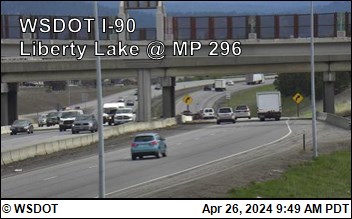 Traffic Cam I-90 at MP 296: Liberty Lake (5) Player