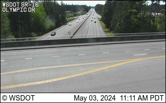 Traffic Cam SR 16 at MP 10.7: Olympic Drive Player
