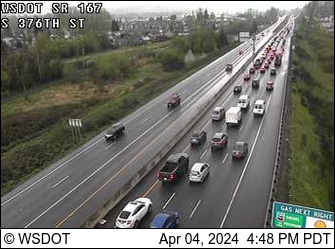 Traffic Cam SR 167 at MP 11.6: S 376th St Player