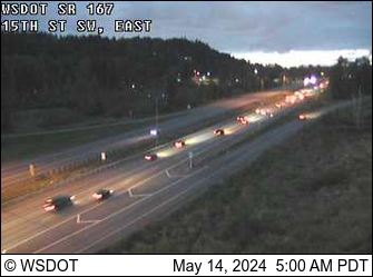 Traffic Cam SR 167 at MP 13.9: 15th St SW, East Player