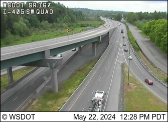 Traffic Cam SR 167 at MP 26.1: I-405 Interchange, SW Quad Player