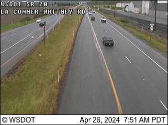 Traffic Cam SR 20 at MP 53.2: La Conner-Whitney Rd Player