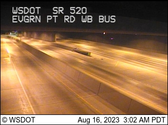 Traffic Cam SR 520 at MP 4: Evergreen Pt Rd, WB Bus Player