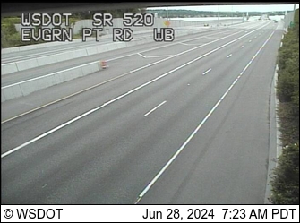 Traffic Cam SR 520 at MP 4: Evergreen Pt Rd, WB Player