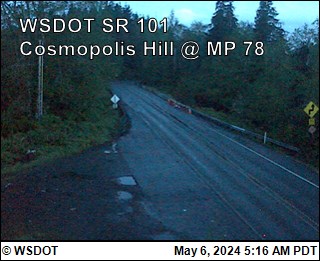 US 101 at MP 78.3: Cosmopolis Hill Traffic Camera