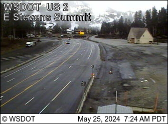 Traffic Cam US 2 at MP 64.6: East Stevens Pass Summit Player