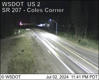Traffic Cam US 2 at MP 84.5: SR 207 Coles Corner looking West Player