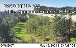 US 395 at MP 168: Little Spokane River (1) Traffic Camera