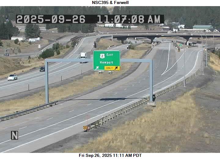 Traffic Cam US 395 NSC at MP 165.2: NSC 395 & Farwell Player