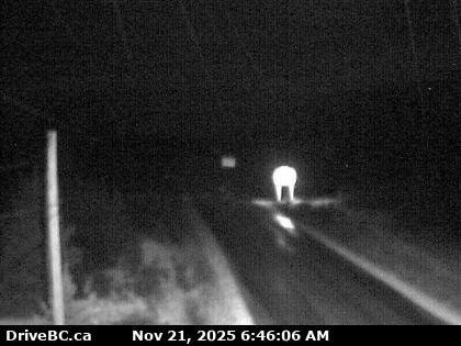 Hwy-20, near Anahim Lake, about 140 km east of Bella Coola, looking west. (elevation: 1100 metres) Traffic Camera