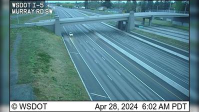 Traffic Cam Lakewood › North: I-5 at MP 123.5: Murray Rd SW Player