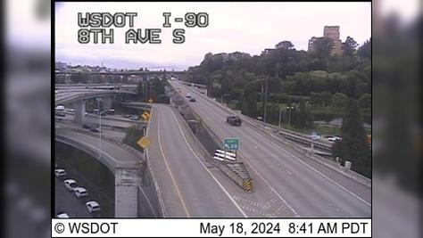Traffic Cam Seattle › North: I-90 at MP 2.4: 8th Ave S, EB Player