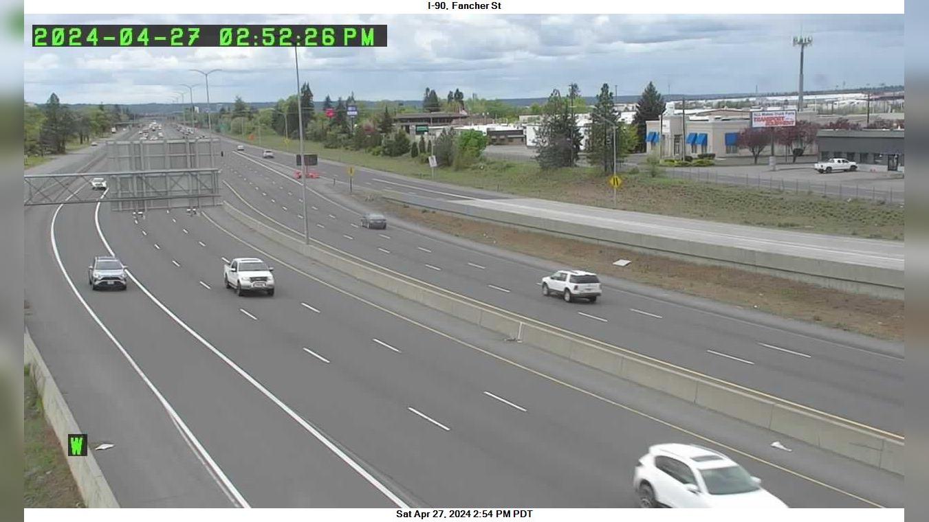 Traffic Cam Liberty Lake: I-90 at MP 284.5: Fancher Rd Player