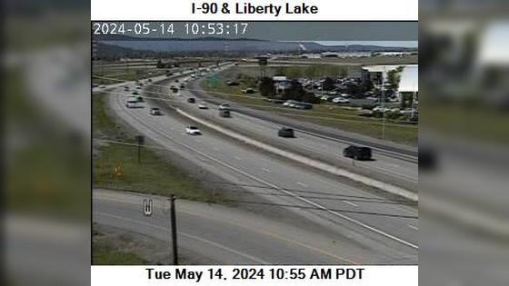 Traffic Cam Liberty Lake: I-90 at MP 296.2 - Rd Player