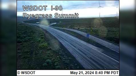 Kittitas: I-90 at MP 125.8: Ryegrass Summit Traffic Camera