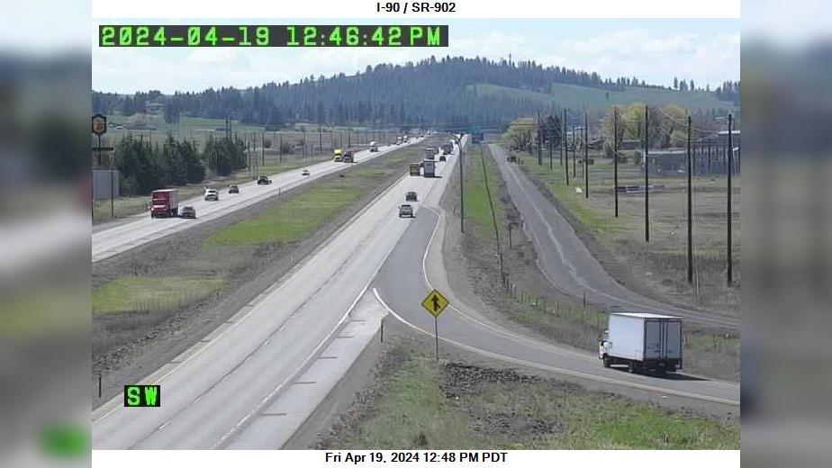 Traffic Cam Spokane: I-90 at MP 272.2: SR-902 Interchange Player