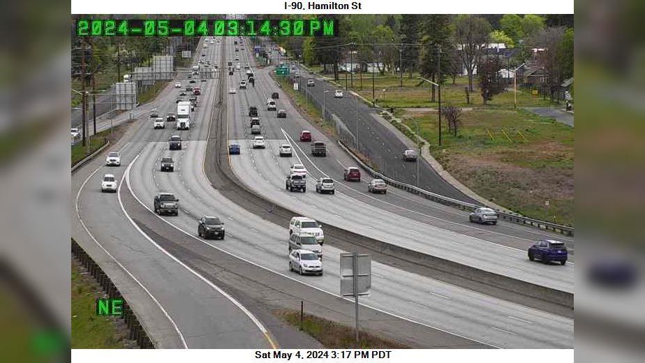 Spokane: I-90 at MP 282.2: Hamilton St Traffic Camera