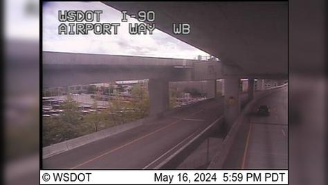 Traffic Cam Seattle: I-90 at MP 2.3: Airport Way, WB Player
