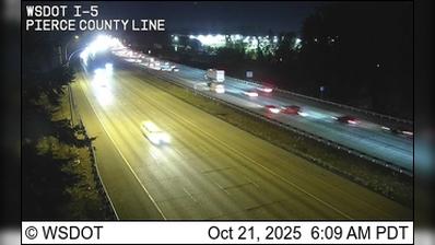Edgewood: I-5 at MP 139.5: Pierce Co Line Traffic Camera