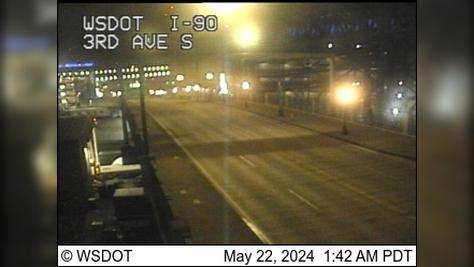 Traffic Cam Seattle: I-90 at MP 2: 3rd Ave S and Edgar Martinez Dr Player