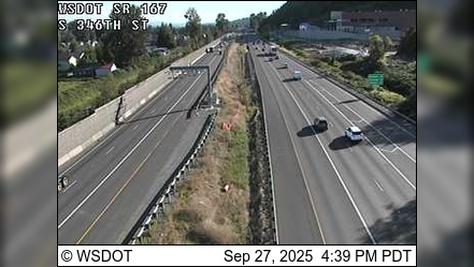 Algona: SR 167 at MP 13.5: S 346th St Traffic Camera