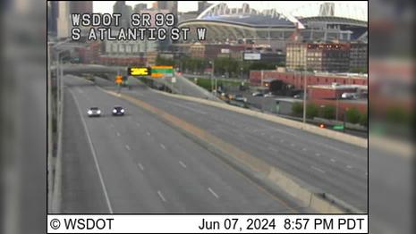 Seattle: SR 99 at MP 30.1: S Atlantic St, West Traffic Camera