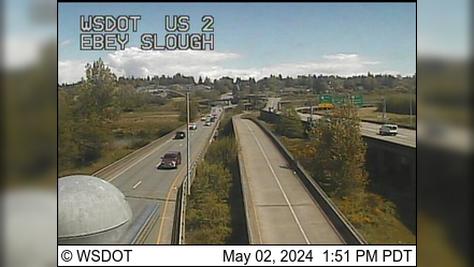 Traffic Cam Mill Creek: US 2 at MP 2: Ebey Slough Player