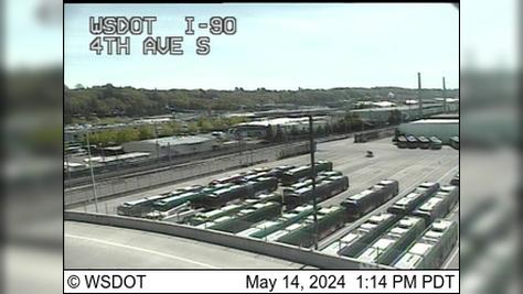 Traffic Cam Seattle: I-90 at MP 2: 4th Ave S, EB Player