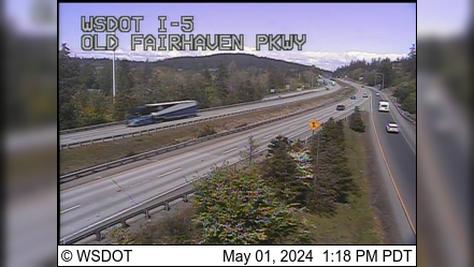 Traffic Cam Bellingham: I-5 at MP 250.7: Old Fairhaven Parkway Player