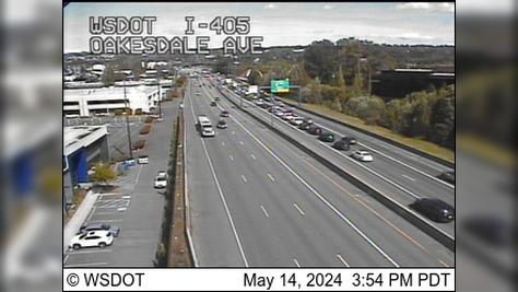 Renton: I-405 at MP 1.6: Oakesdale Ave Traffic Camera