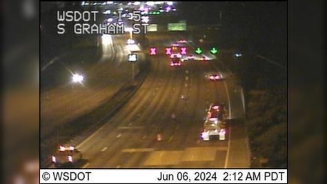 Seattle: I-5 at MP 160.9: S Graham St Traffic Camera