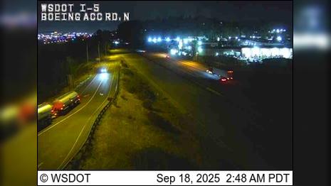 Traffic Cam Seattle: I-5 at MP 158: Boeing Access Rd North Player