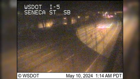 Seattle: I-5 at MP 165.6: Seneca St Traffic Camera