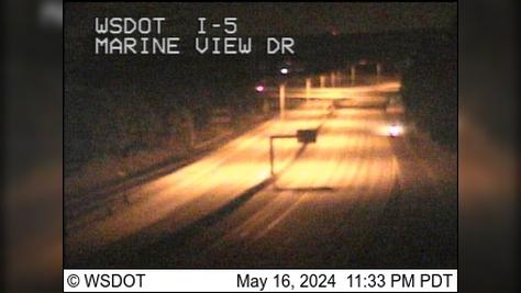 Traffic Cam Everett: I-5 at MP 194.6: Marine View Dr Player