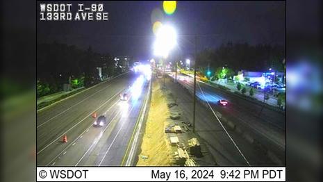 Bellevue: I-90 at MP 10.4: 133rd Ave SE Traffic Camera