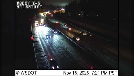 Shoreline: I-5 at MP 175.1: NE 155th St Traffic Camera