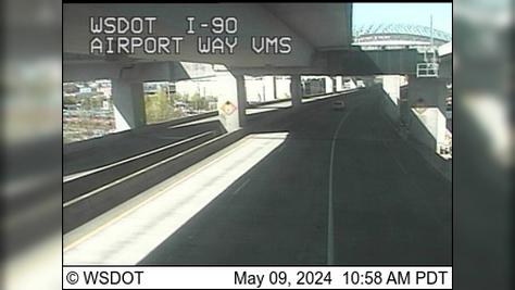Traffic Cam Seattle: I-90 at MP 2.3: Airport Way, VMS Player