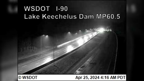 Traffic Cam Roslyn: I-90 at MP 60.5 Lake Keechelus Dam Player