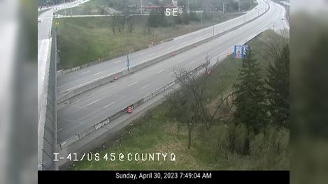 West Allis: I-41/US 45 at County Q Traffic Camera