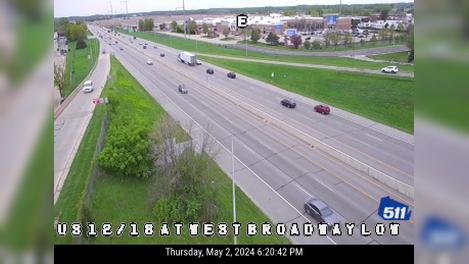 Traffic Cam Wausau: US 12/18 at West Broadway Lower Player